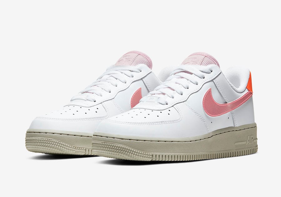 nike air force 1 pink white