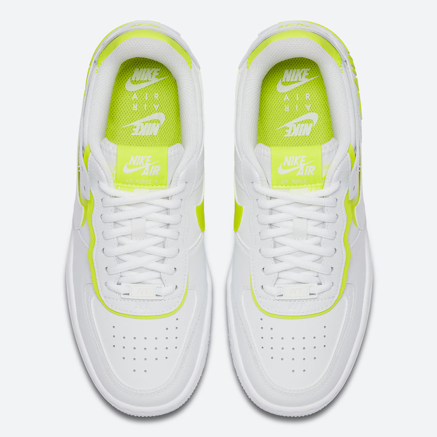 Nike Air Force 1 Shadow White Volt CI0919-104 Release Date Info
