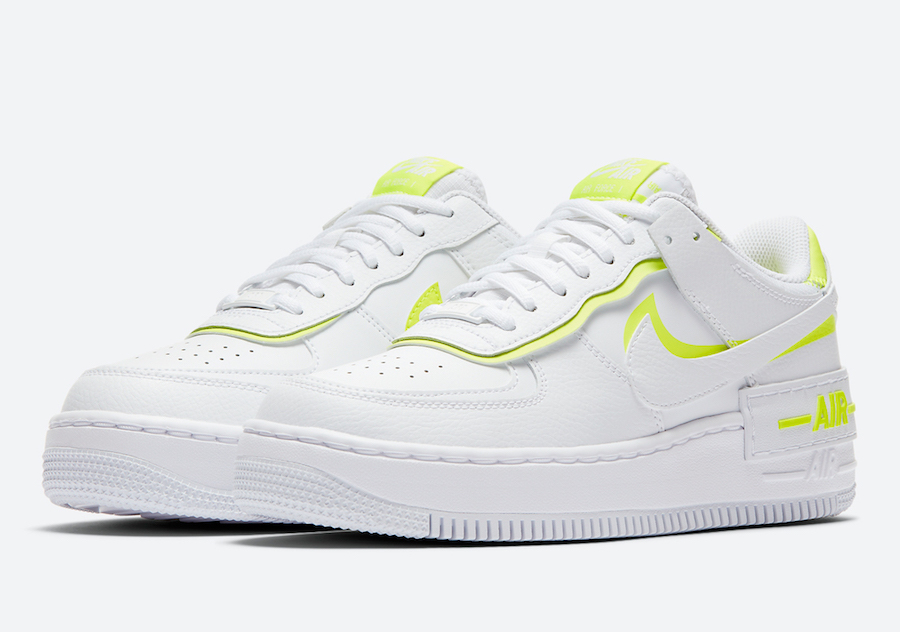Nike Air Force 1 Shadow White Volt CI0919-104 Release Date Info