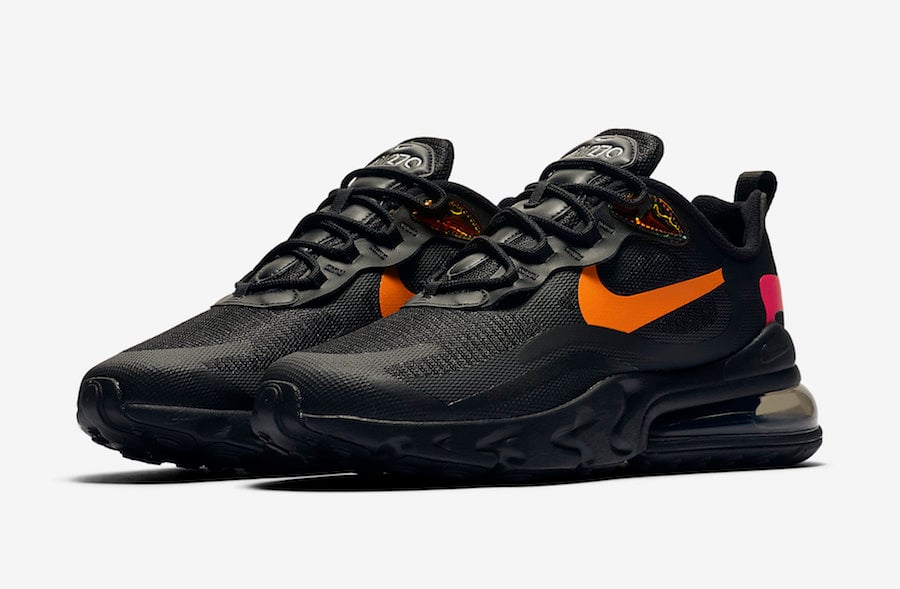 Nike Air Max 270 React Black Orange Red CV1641-001 Release Date Info Nike Air Max 270 React Black Orange Red CV1641-001 Release Date Info