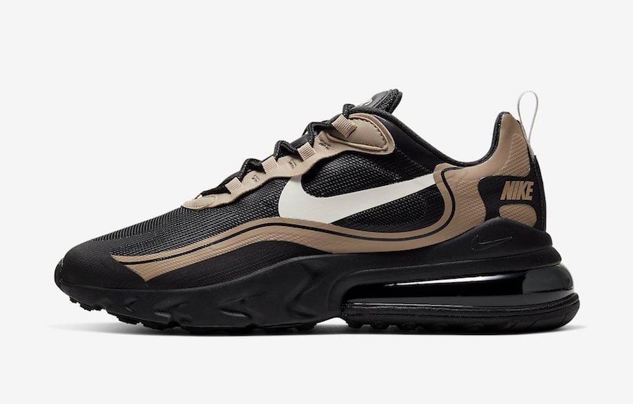 Nike Air Max 270 React Just Do It Black Tan CV1632-001 Release Date Info