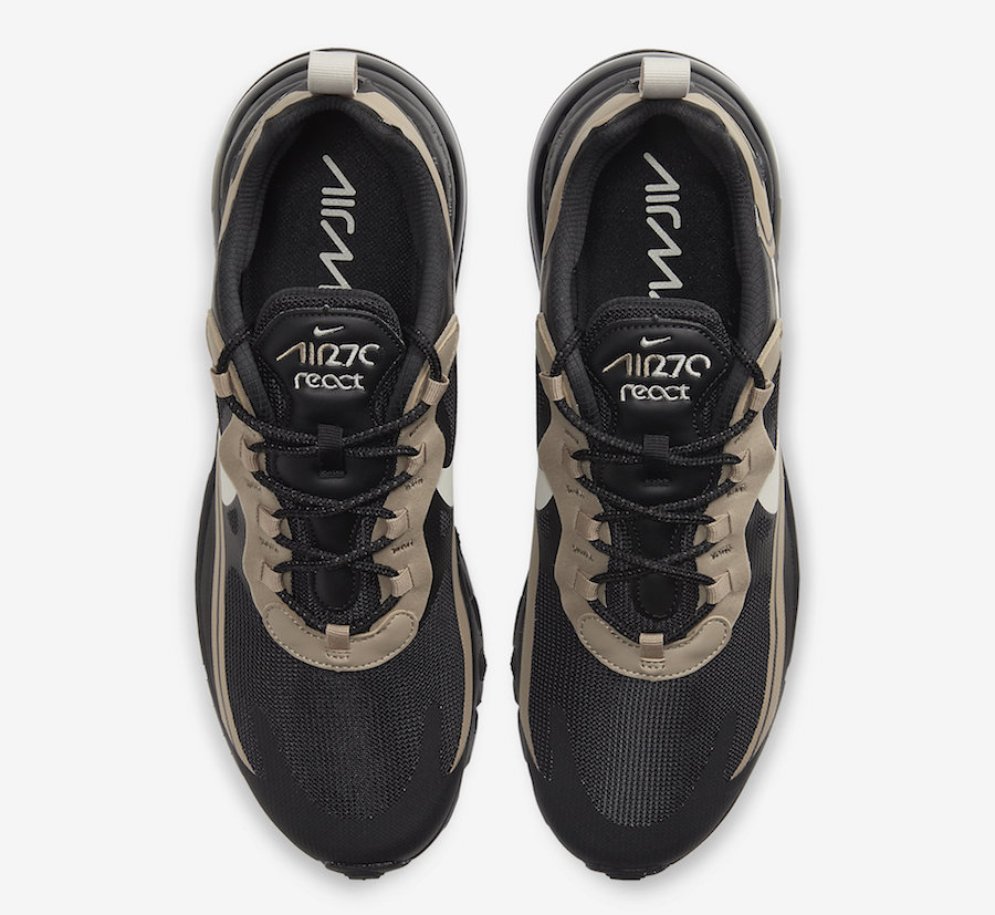 Nike Air Max 270 React Just Do It Black Tan CV1632-001 Release Date Info