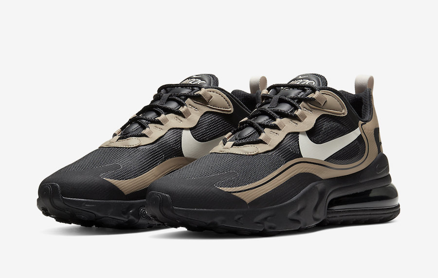 Nike Air Max 270 React Just Do It Black Tan CV1632-001 Release Date Info