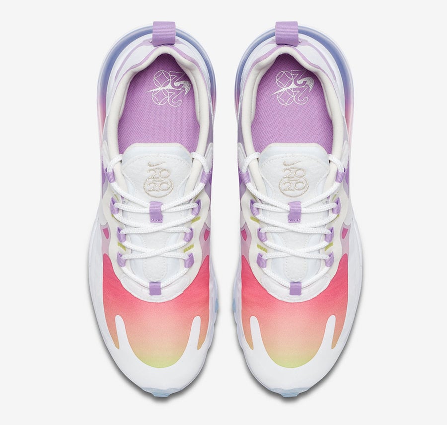 Nike Air Max 270 React Pastel Yellow Pink Purple CU2995-911 Release Date Info
