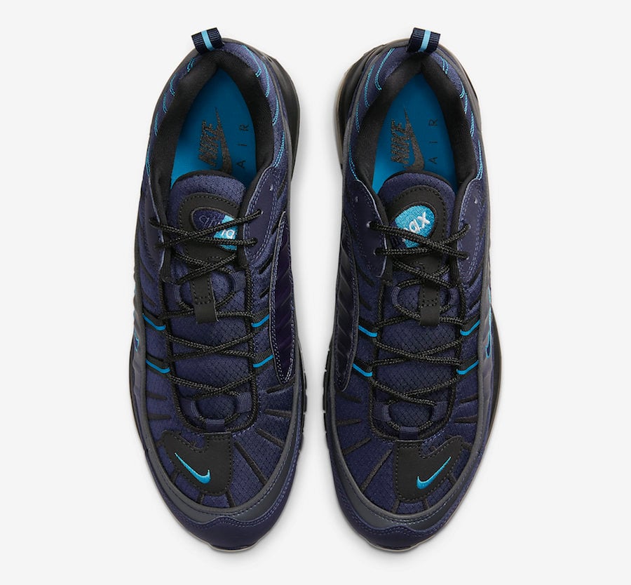 dark blue and light blue air max