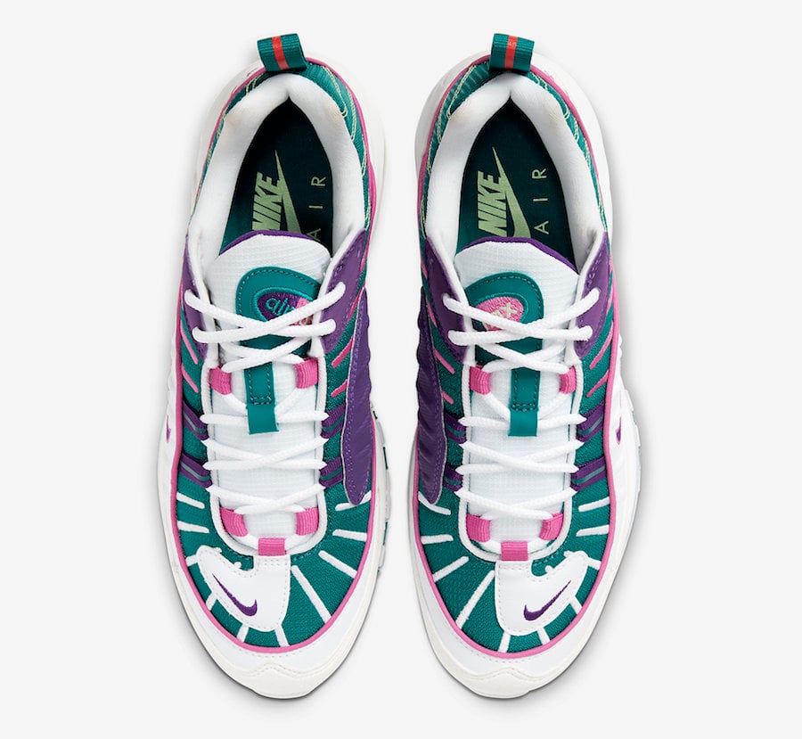 Nike Air Max 98 White Green Purple Pink CI3709-301 Release Date Info