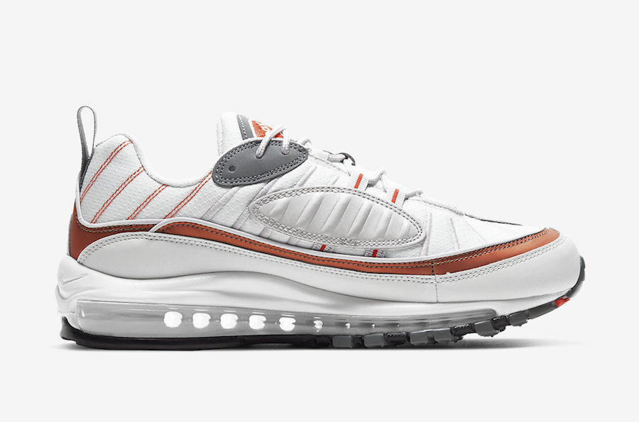 Nike Air Max 98 White Grey Orange CD0132-002 Release Date Info