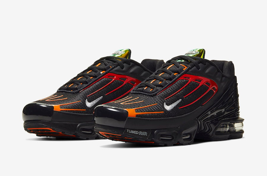 Nike Air Max Plus 3 Releasing in Black, Orange and Red