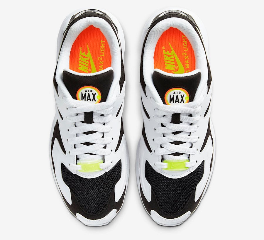 Nike Air Max2 Light Black White Orange Volt CK2602-001 Release Date Info