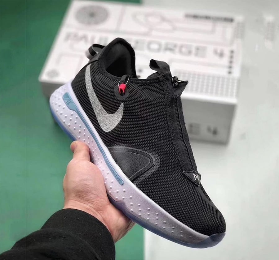 nike pg 4 black white