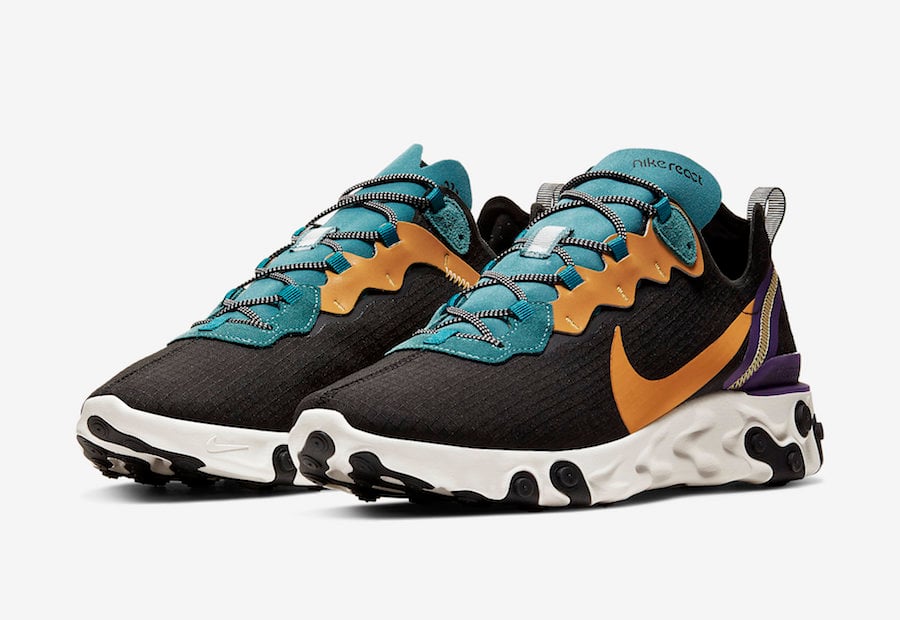 nike react element 55 black and purple