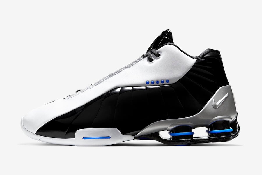 nike shox black and blue