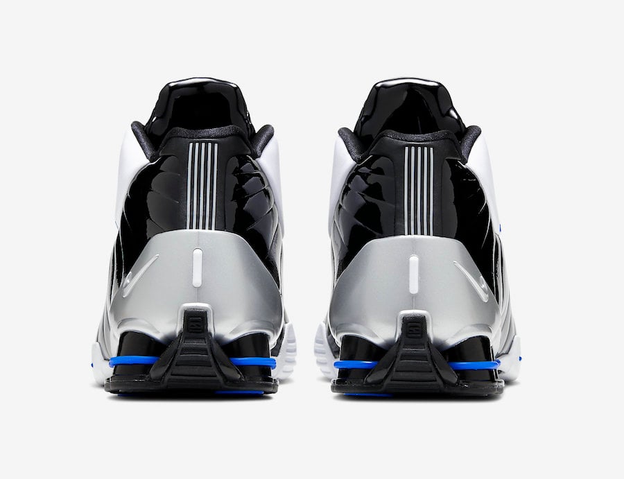Nike Shox BB4 White Black Blue AT7843-102 Release Date Info