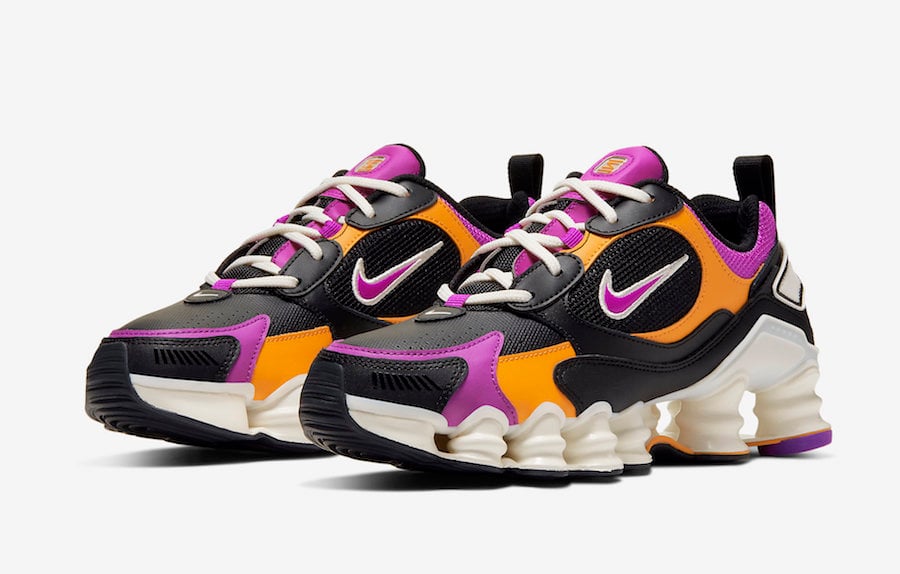 nike shox tl nova black orange