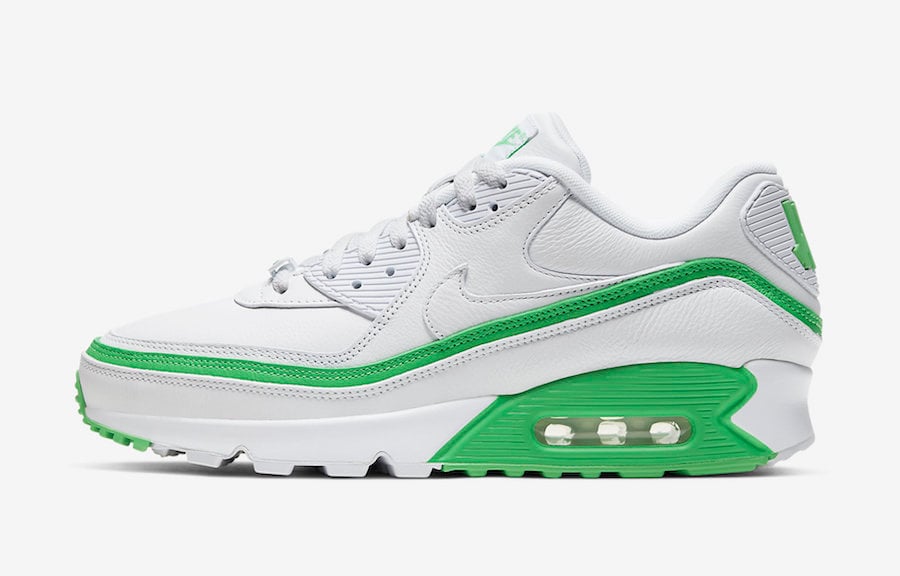 air max 90 undefeated white green