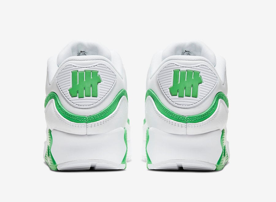 Undefeated Nike Air Max 90 White Green Spark CJ7197-104 Release Date