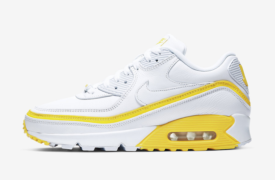 Undefeated Nike Air Max 90 White Optic Yellow CJ7197-101 2019 Release Date