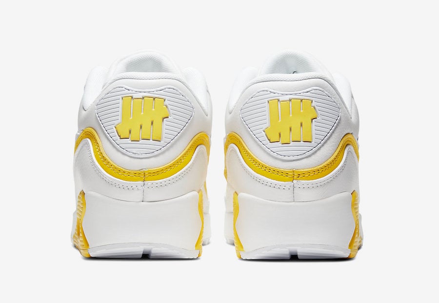 Undefeated Nike Air Max 90 White Optic Yellow CJ7197-101 2019 Release Date