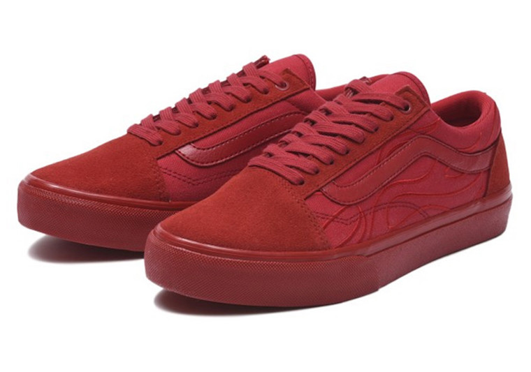 all red vans sneakers