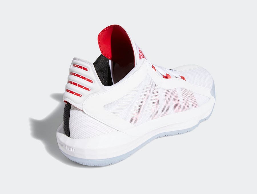 adidas Dame 6 White Scarlet EH2069 Release Date Info