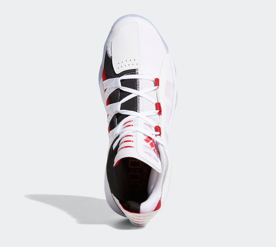adidas Dame 6 White Scarlet EH2069 Release Date Info