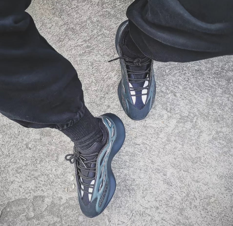 adidas Yeezy 700 V3 Black On Feet