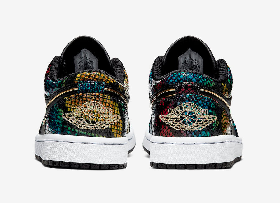 Air Jordan 1 Low Multicolor Snakeskin CW5580-001 Release Date