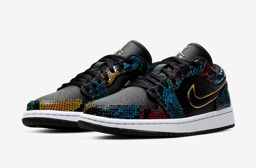 Air Jordan 1 Low Multicolor Snakeskin 