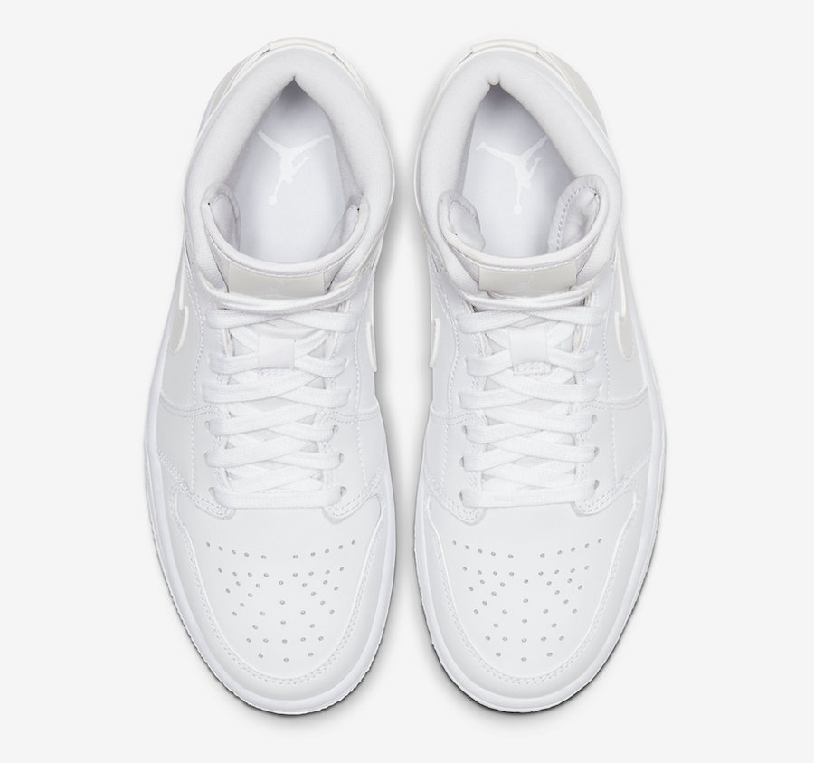 Air Jordan 1 Mid Triple White BQ6472-112 Release Date Info