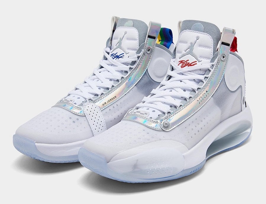 Air Jordan 34 White Iridescent AR3240-101 Release Date Info