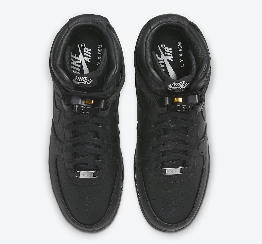 Alyx Nike Air Force 1 High Black Gold CQ4018-001 Release Date