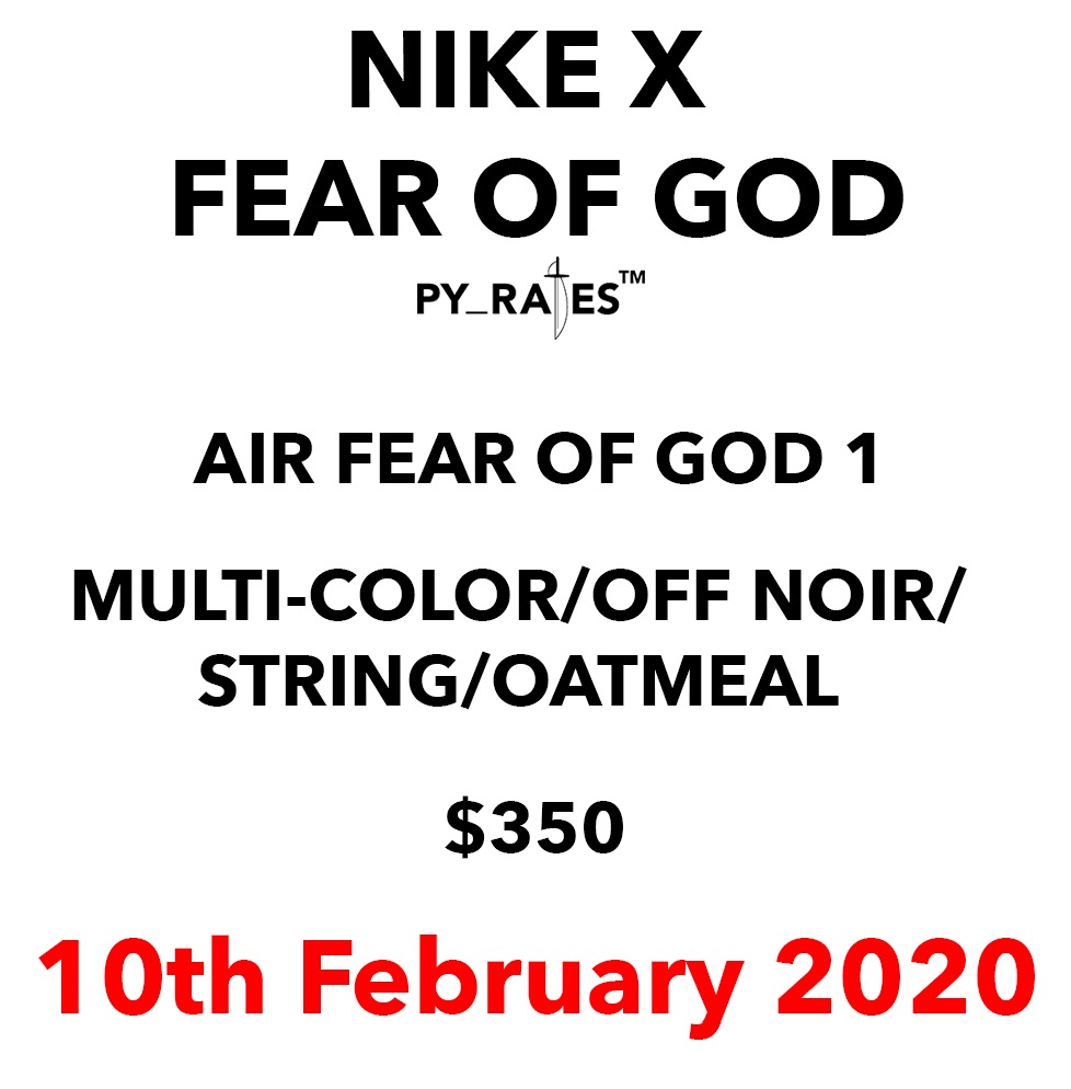 Nike Air Fear of God 1 Multi-Color Off Noir String Oatmeal Release Date Info