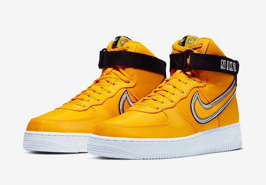 yellow high top air force ones