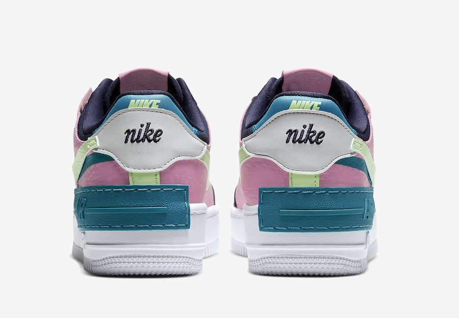 Nike Air Force 1 Shadow Aqua Pink Volt CK3172-001 Release Date Info