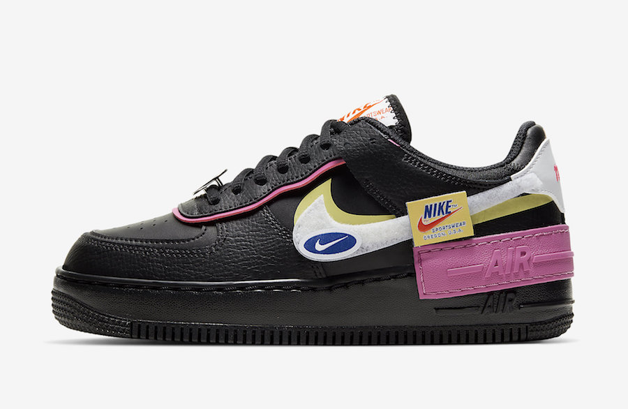 Nike Air Force 1 Shadow Black Fuchsia CU4743-001 Release Date Info