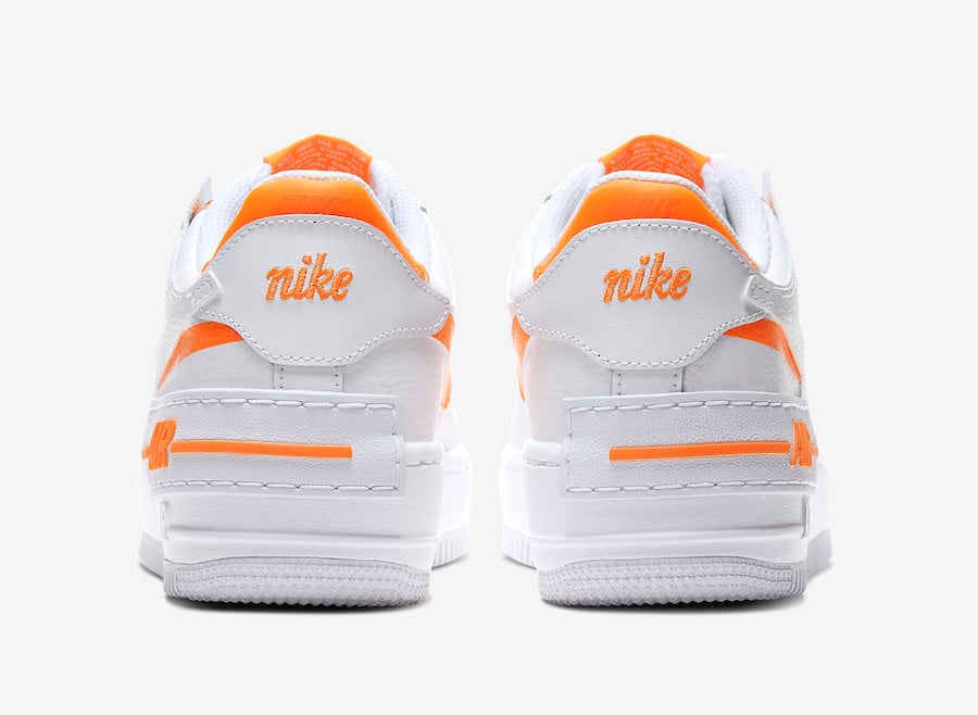 Nike Air Force 1 Shadow White Total Orange CI0919-103 Release Date Info