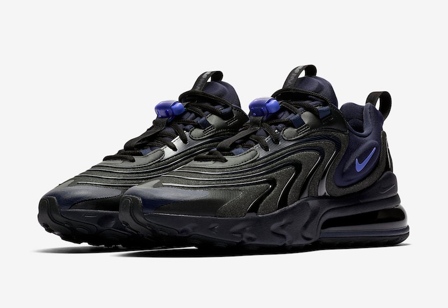 Nike Air Max 270 React ENG in Black and Sapphire