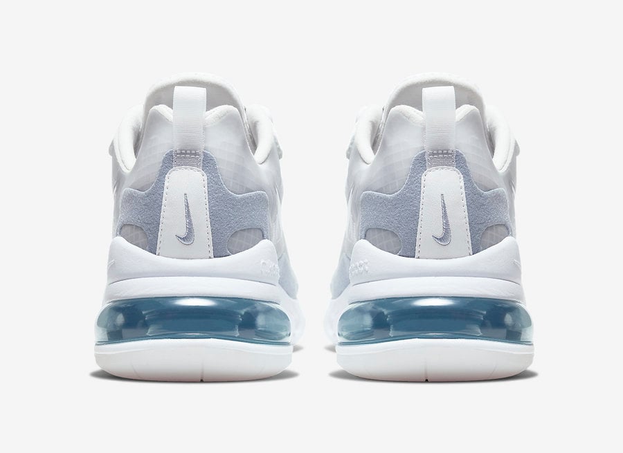 Nike Air Max 270 React Pure Platinum Indigo Fog CT1265-100 Release Date Info