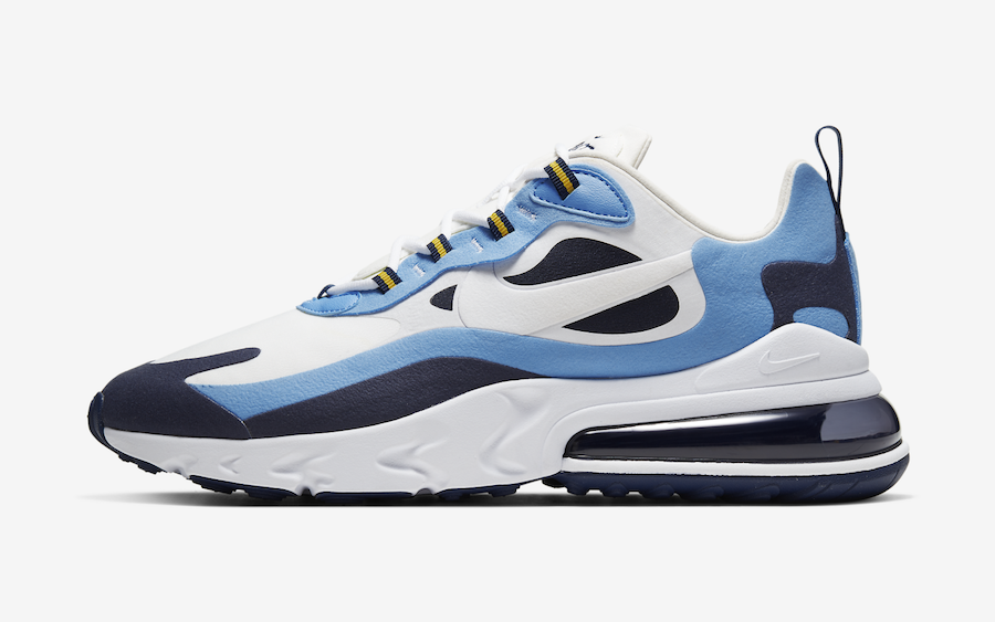 Nike Air Max 270 React White Blue Obsidian CT1264-104 Release Date Info