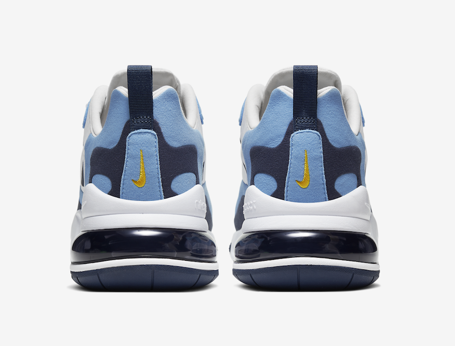 Nike Air Max 270 React White Blue Obsidian CT1264-104 Release Date Info