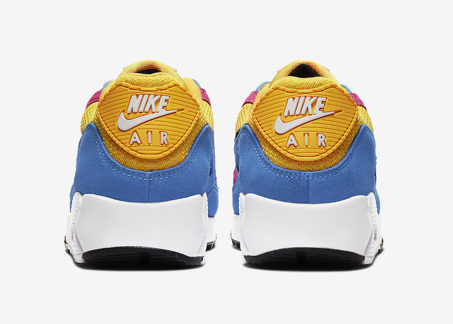 Nike Air Max 90 Gold Pink Blue CJ0612-700 Release Date Info