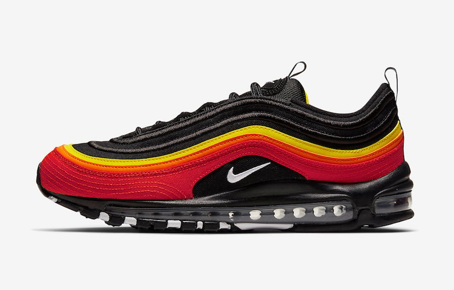 black yellow and red air max