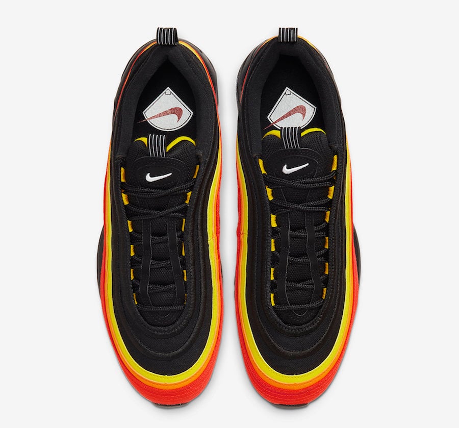 nike air max 97 red yellow black