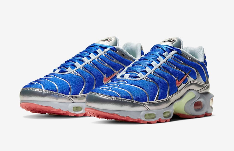 Nike Air Max Plus in Blue and Metallic Silver