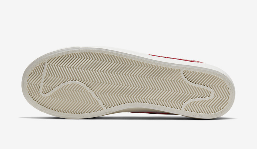 Nike Blazer Low Leather White University Red CI6377-102 Release Date Info