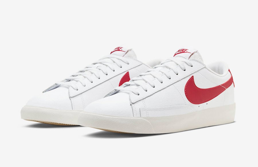 nike blazer red and white