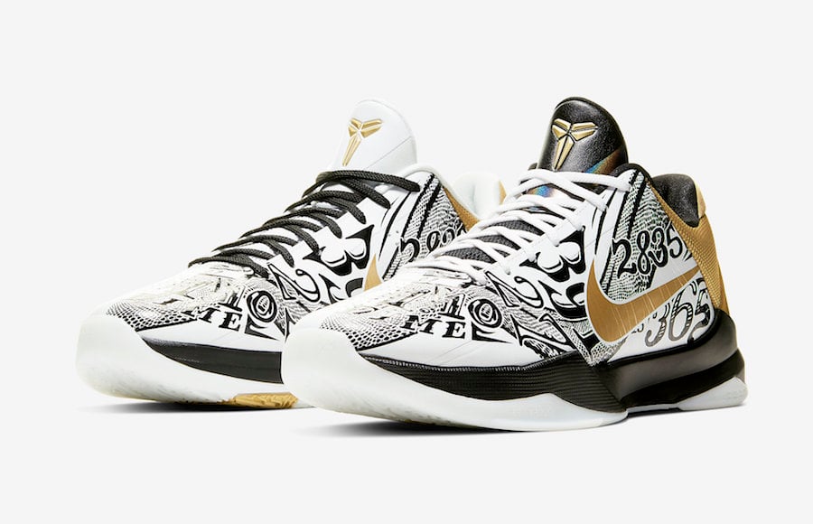 kobe 5 protro undefeated metallic gold