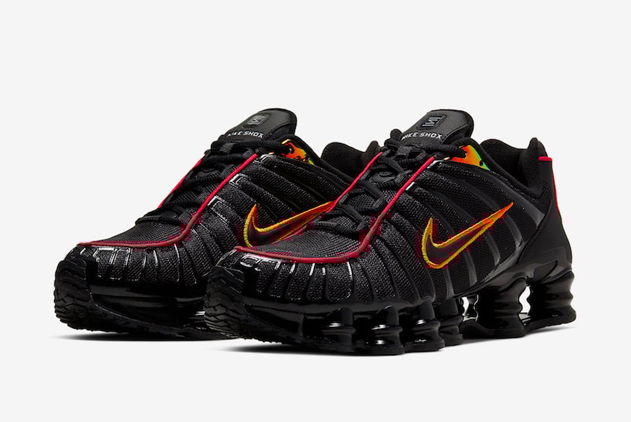 Nike Shox TL Black Red Orange CV1644-001 Release Date Info Nike Shox TL Black Red Orange CV1644-001 Release Date Info