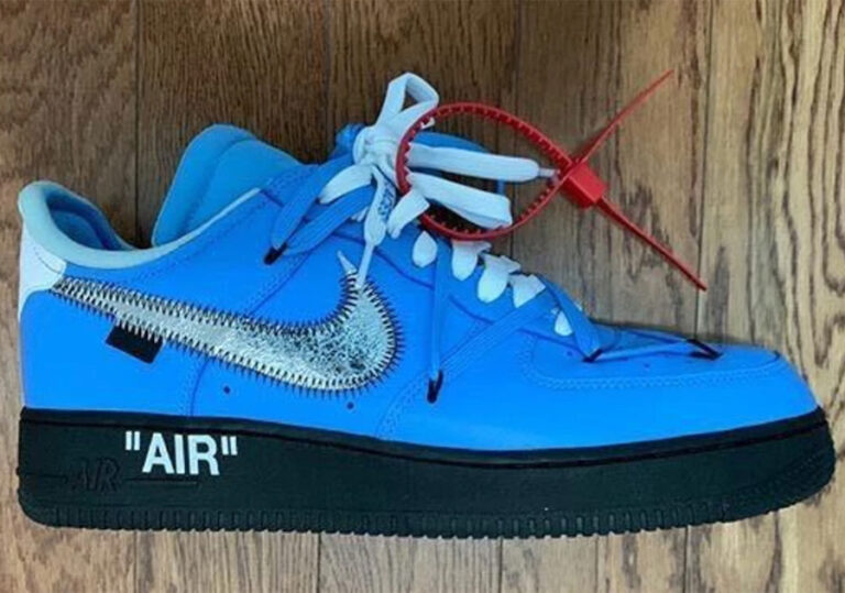 Off-White Nike Air Force 1 Low Blue Black 2020 CJ1639-400 Release Date Info | SneakerFiles