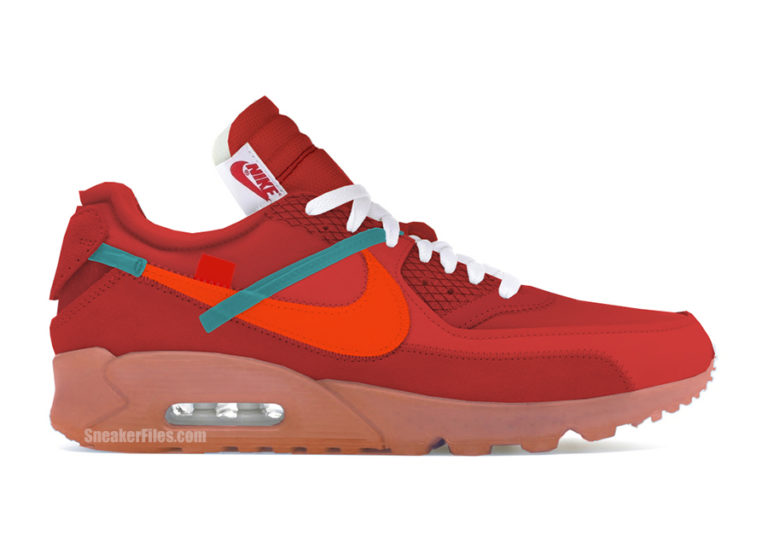 air max 90 red off white